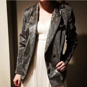 H&M Silver Glitter Blazer